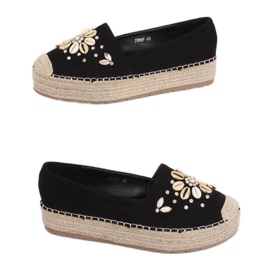 Schwarze Damen Espadrilles JH96P Schwarz