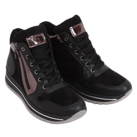 Schwarze JM6841R Negro High-Top-Sportschuhe