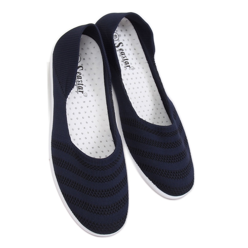 IC03 Marineblaue Netzballerinas navy blau