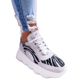 Damen Sportschuhe Lu Boo Dicke Sohle Grau Taste It!