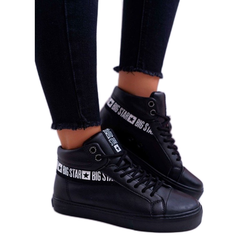 Schwarze High-Top-Sneaker für Damen Big StarEE274355