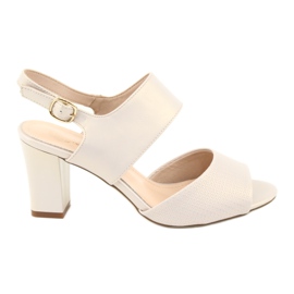 Sergio Leone Frauen Perle Beige Sandalen SK778 auf dem Posten