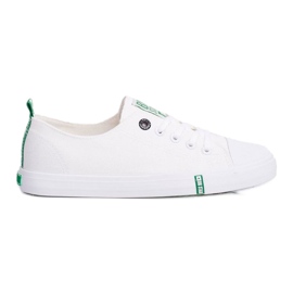 Grüne und weiße Big Star Damen-Sneaker FF274088