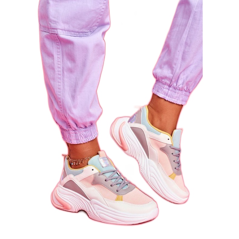 SEA Weiße bunte Sportschuhe für Damen BL205 braun mehrfarbig