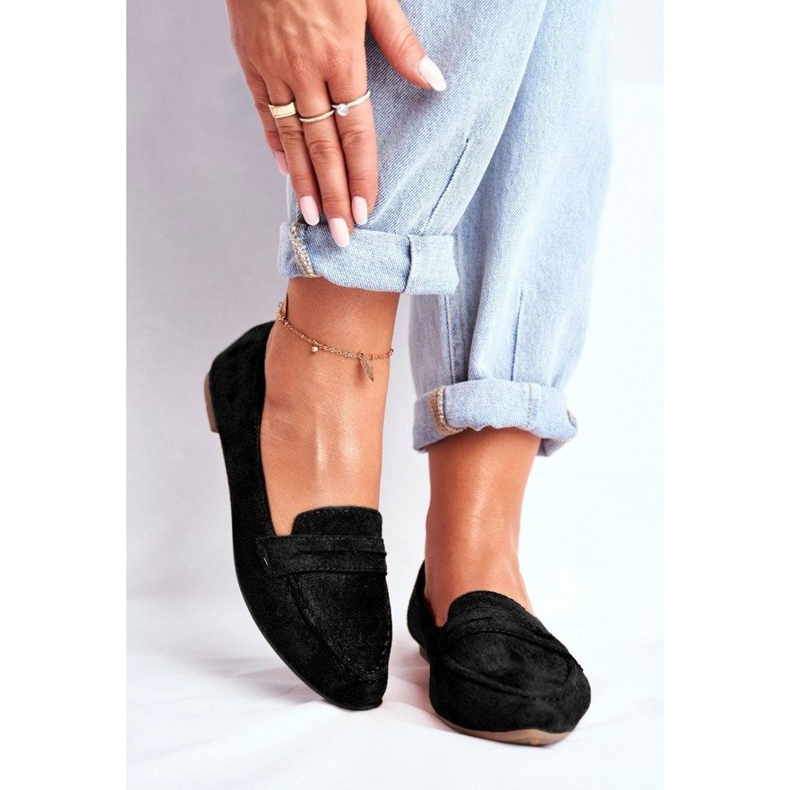 BUGO Schwarze Wildleder-Loafer für Damen CH-1M6-1