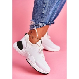 BUGO Weiße Damen Sportschuhe Sneakers B0-547 schwarz