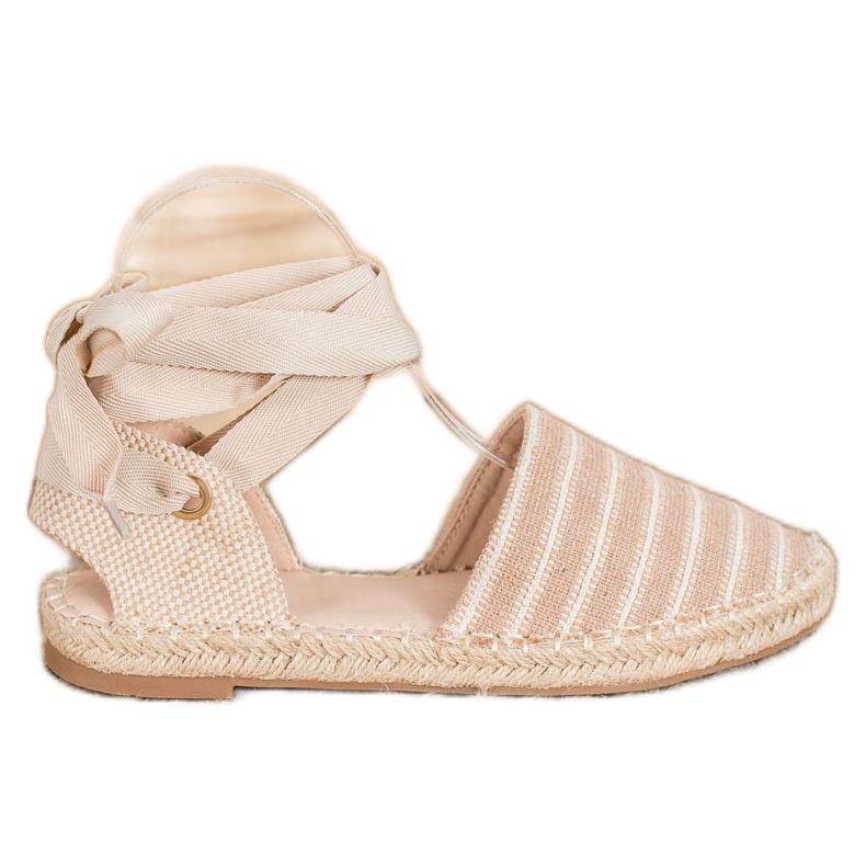 Small Swan Espadrilles mit Zierband beige