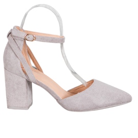 Seastar Stylische Wildleder Pumps grau