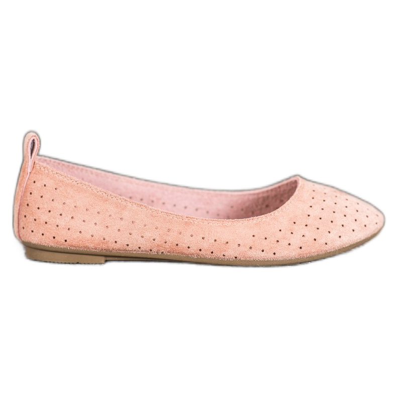 SHELOVET Durchbrochene Ballerinas rosa
