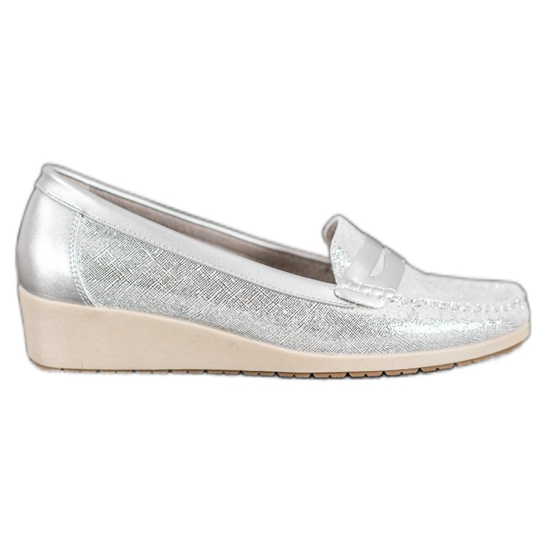 Comer Stylische Loafer auf der Plattform grau