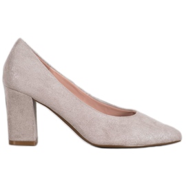 W. Potocki Pumps mit Glitzer grau