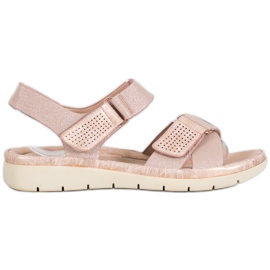 VINCEZA Sandalen mit Klettverschluss rosa