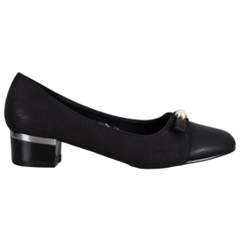 SHELOVET Elegante Pumps mit Perle schwarz