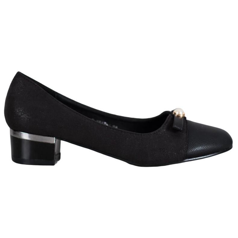 SHELOVET Elegante Pumps mit Perle schwarz