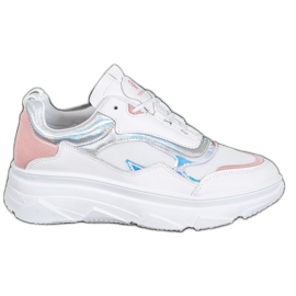 SHELOVET Modische weiße Turnschuhe mehrfarbig