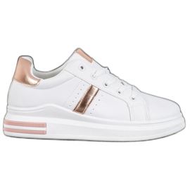 SHELOVET Sportschuhe mit goldenen Einsätzen weiß