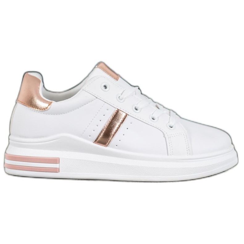 SHELOVET Sportschuhe mit goldenen Einsätzen weiß