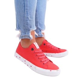 Big Star Rote Sneakers mit der Sohle von BigStar DD274709 Blumen
