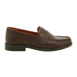 Pilbut Braune Loafer aus Morello-Leder
