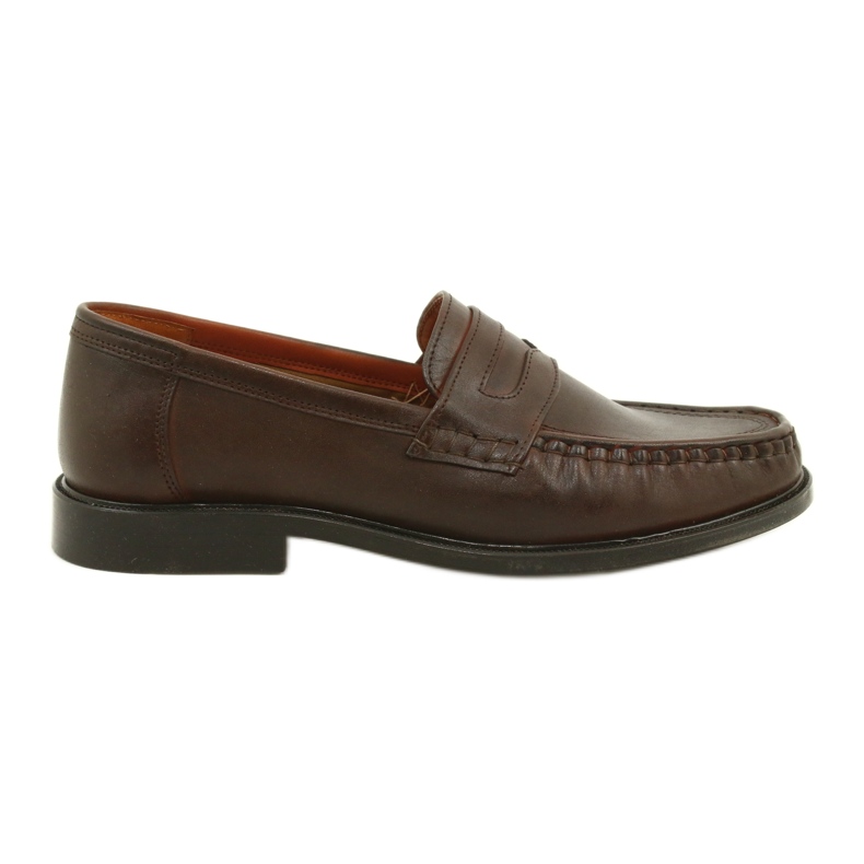 Pilbut Braune Loafer aus Morello-Leder