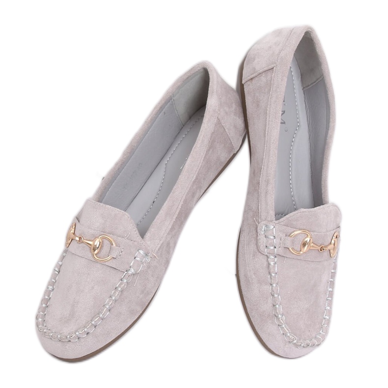 Graue Wildleder-Loafer 77-192 Grau