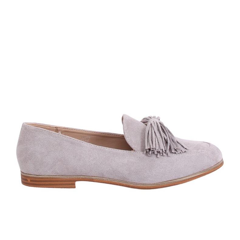 Grau Damen-Loafer mit Fransen T357P Grau