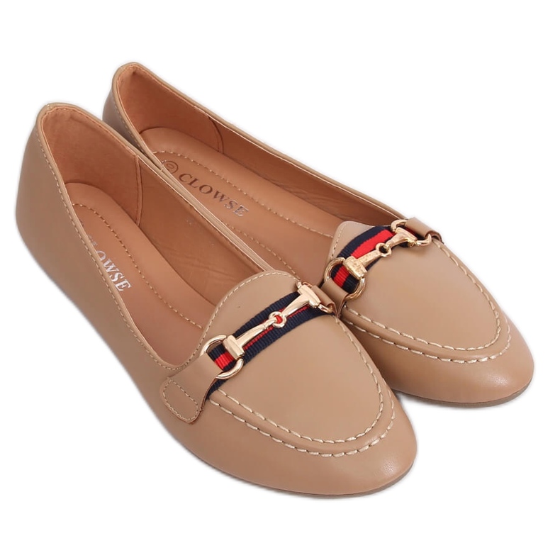 Beige 9F177 Khaki Slipper mit Gesicht