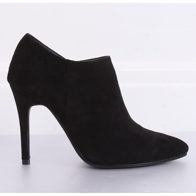 Schwarze Wildlederschuhe mit Stilettoabsatz TX-1850 Black