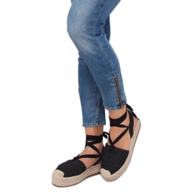 Schwarze Sandalen für Damen Espadrilles TU139P Schwarz