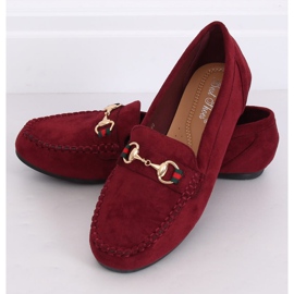 Burgunder-Loafer für Damen CH-1M16 Wine Red rot
