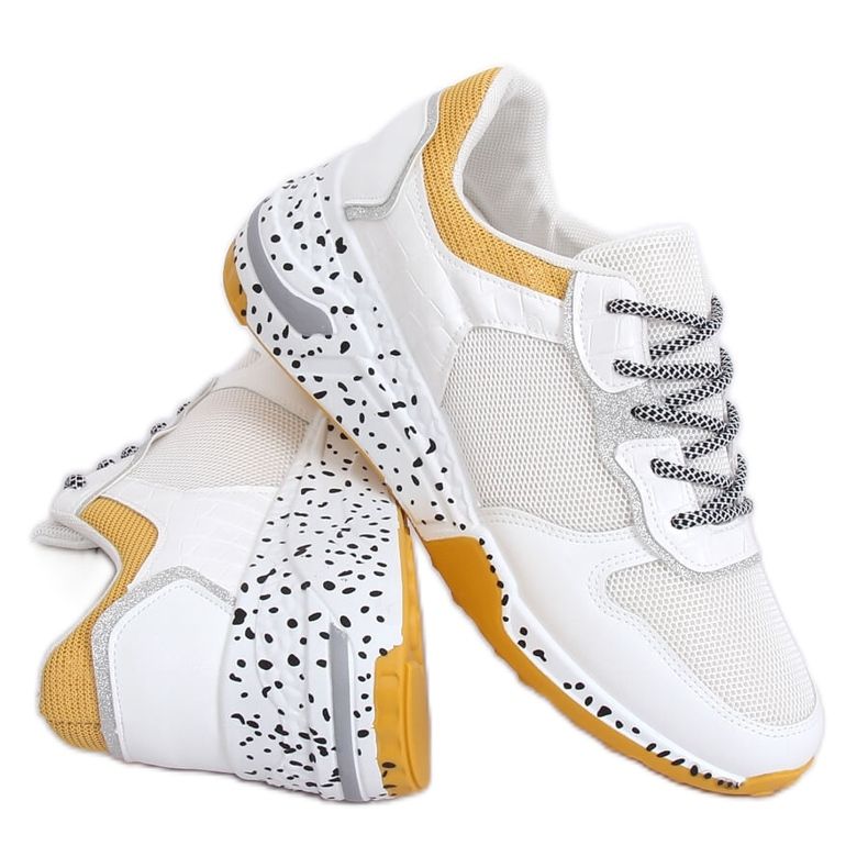Weiß YL-22 Gelbe Sportschuhe
