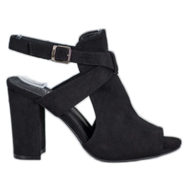 Seastar Stilvolle Sandalen an einer Bar schwarz