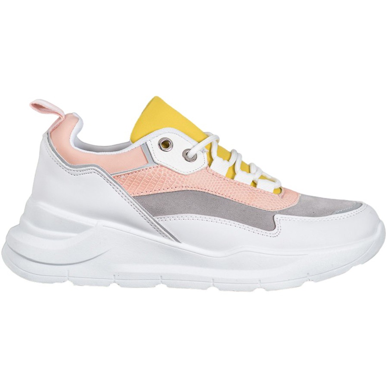 SHELOVET Turnschuhe auf der Plattform weiß mehrfarbig