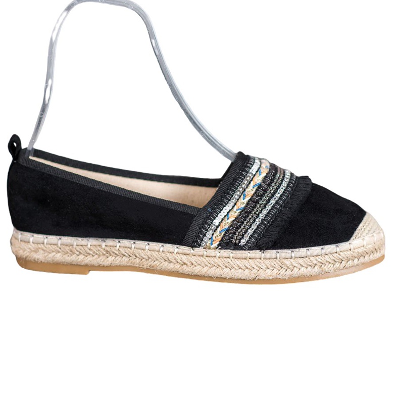 RTX WALK Bequeme Espadrilles mit Ornamenten schwarz
