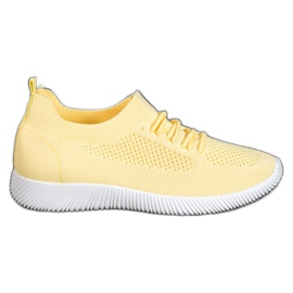 SHELOVET Gelbe durchbrochene Schuhe