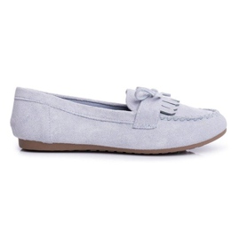 BUGO Blaue Wildleder-Loafer für Damen 77-202 mehrfarbig