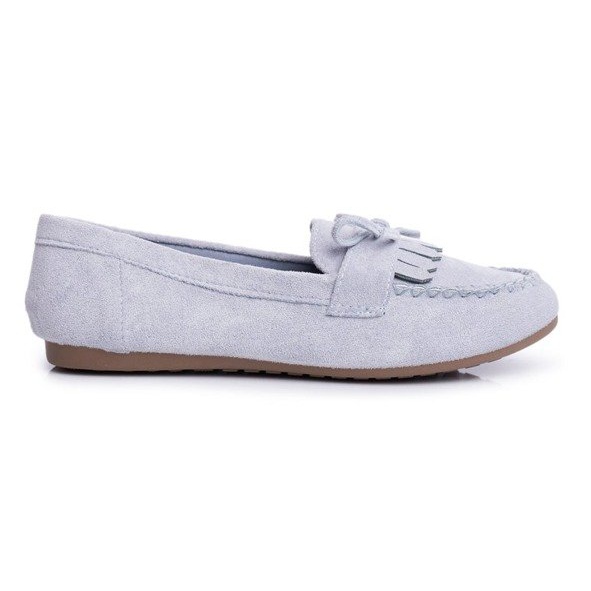 BUGO Blaue Wildleder-Loafer für Damen 77-202 mehrfarbig