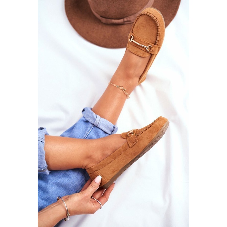 BUGO Braune Wildleder-Loafer für Damen 99-01A