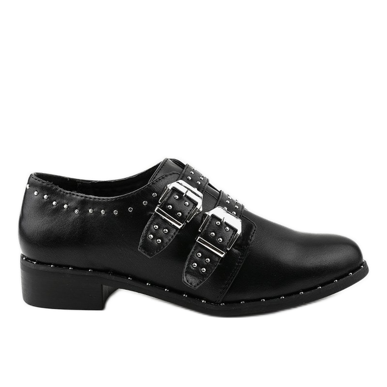 Schwarze Brogues mit Nieten am NC168-Block