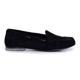 Sergio Leone Schwarze Wildleder-Loafer für Damen MK722