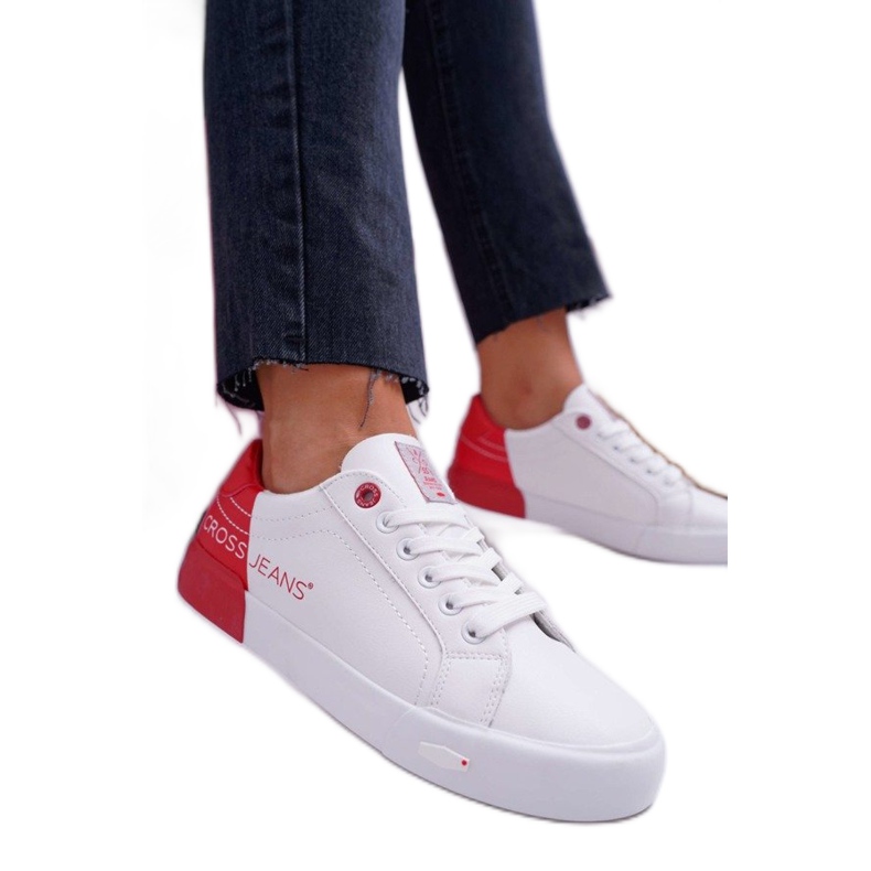 Damen Sneaker Cross Jeans Weiß EE2R4016C rot