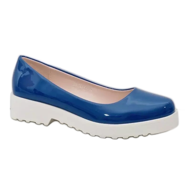 Blaue Keilschuhe zum Hineinschlüpfen BJ6223-5