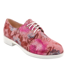 Klassische rote florale Jazzschuhe ZG629-2 mehrfarbig