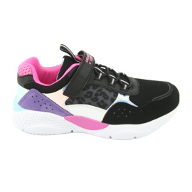 Modische American Club ES07 Sportschuhe schwarz lila rosa grau