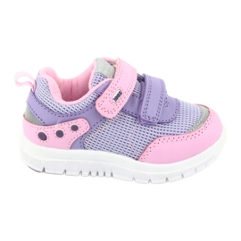 American Club ES23 Sportschuhe mit zwei Klettverschlüssen lila rosa