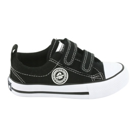 Schwarze American Club LH35 Sneakers mit Klettverschluss