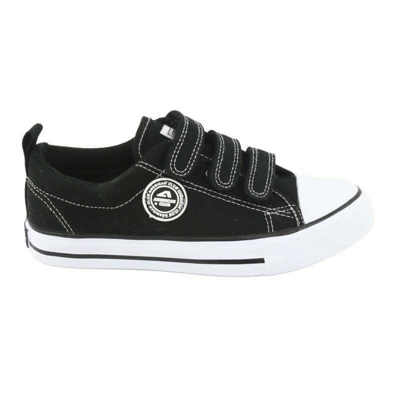 American Club Schwarze Sneakers mit Klettverschluss American LH31