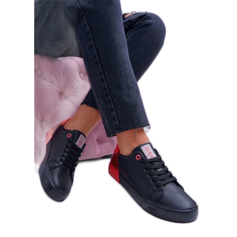 Cross Jeans Schwarze Damen-Sneaker EE2R4019C rot