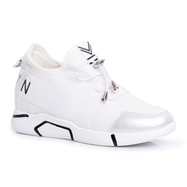 SEA Weiße Sportschuhe für Damen mit Reißverschluss und Kordelzug NB358