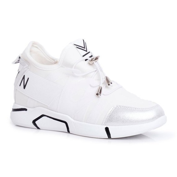 SEA Weiße Sportschuhe für Damen mit Reißverschluss und Kordelzug NB358